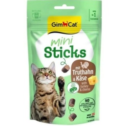 Gimcat Sticks Mini Przysmak dla Kota Indyk Ser 50g