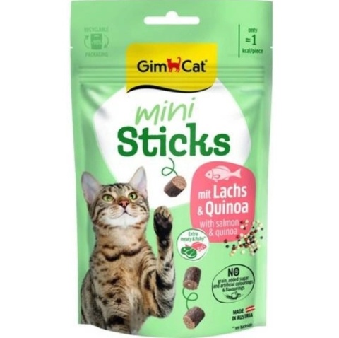 Gimcat Sticks Mini Przysmak dla Kota Łosoś Komosa 50g